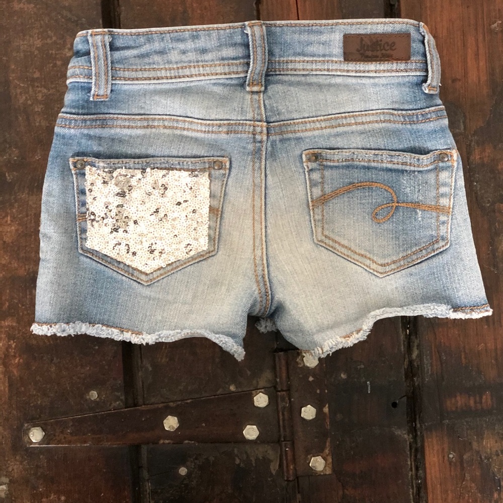 Up-Cycled Justice Girl Shorts 7R - Picture 2 of 4